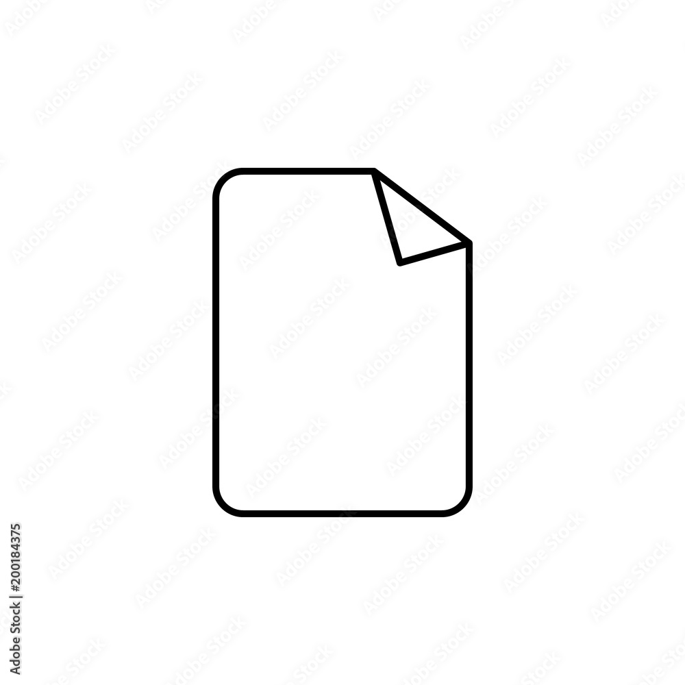 paper icon. Element of simple icon for websites, web design, mobile app, info graphics. Thin line icon for website design and development, app development paper icon. Element of simple icon for websites, web design, mobile app, info graphics. Thin line icon for website design and development, app development