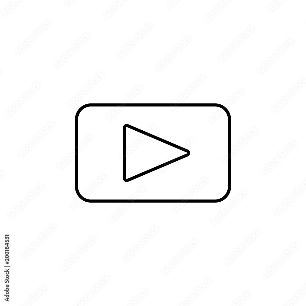 play sign icon. Element of simple icon for websites, web design, mobile app, info graphics. Thin line icon for website design and development, app development play sign icon. Element of simple icon for websites, web design, mobile app, info graphics. Thin line icon for website design and development, app development