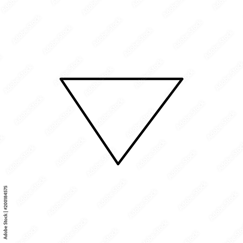 triangular arrow icon. Element of simple icon for websites, web design, mobile app, info graphics. Thin line icon for website design and development, app development triangular arrow icon. Element of simple icon for websites, web design, mobile app, info graphics. Thin line icon for website design and development, app development