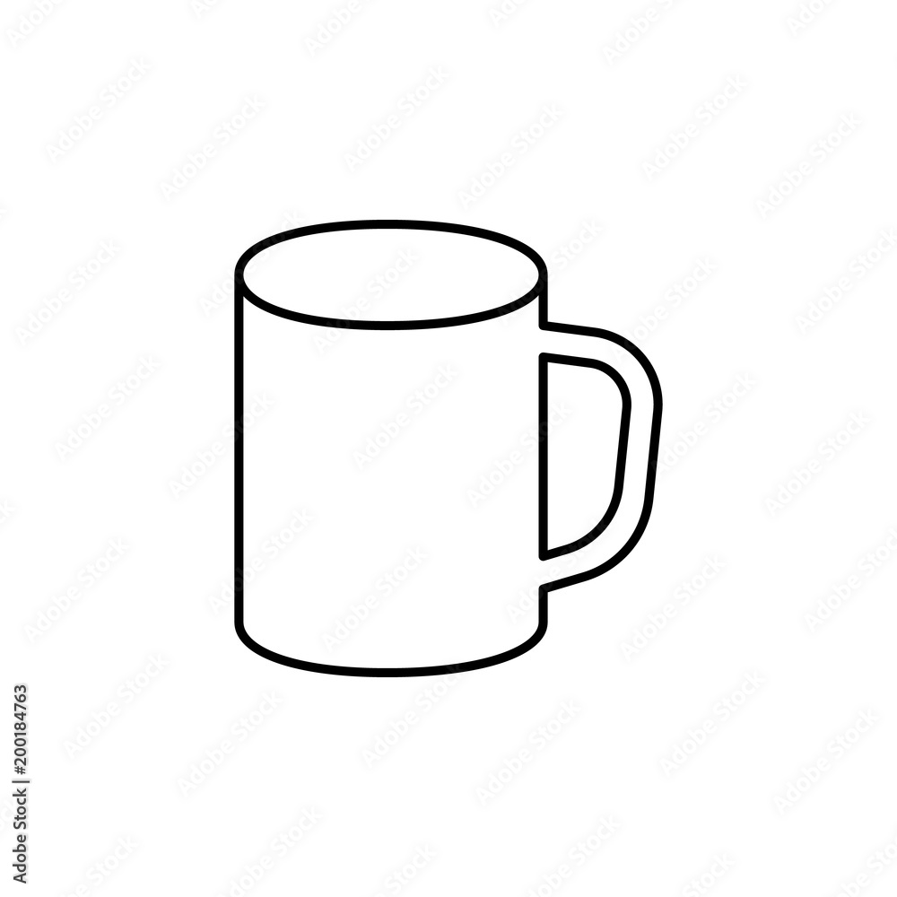 mug with a handle icon. Element of simple icon for websites, web design, mobile app, info graphics. Thin line icon for website design and development, app development mug with a handle icon. Element of simple icon for websites, web design, mobile app, info graphics. Thin line icon for website design and development, app development