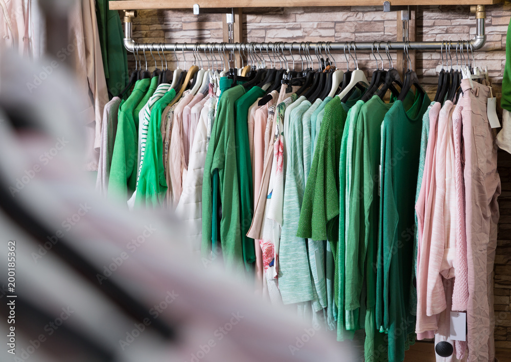 Fototapeta premium Image of collection clothes in the showroom