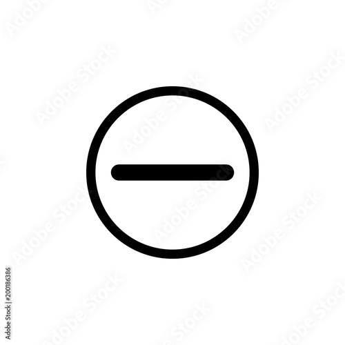minus sign in a circle icon. Element of simple icon for websites  web design  mobile app  info graphics. Signs and symbols collection icon for design and development