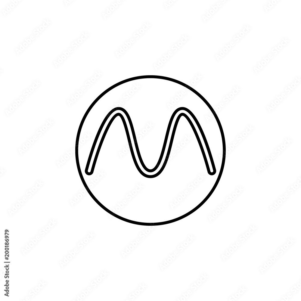 letter in a circle icon. Element of simple icon for websites, web design, mobile app, info graphics. Thin line icon for website design and development, app development
