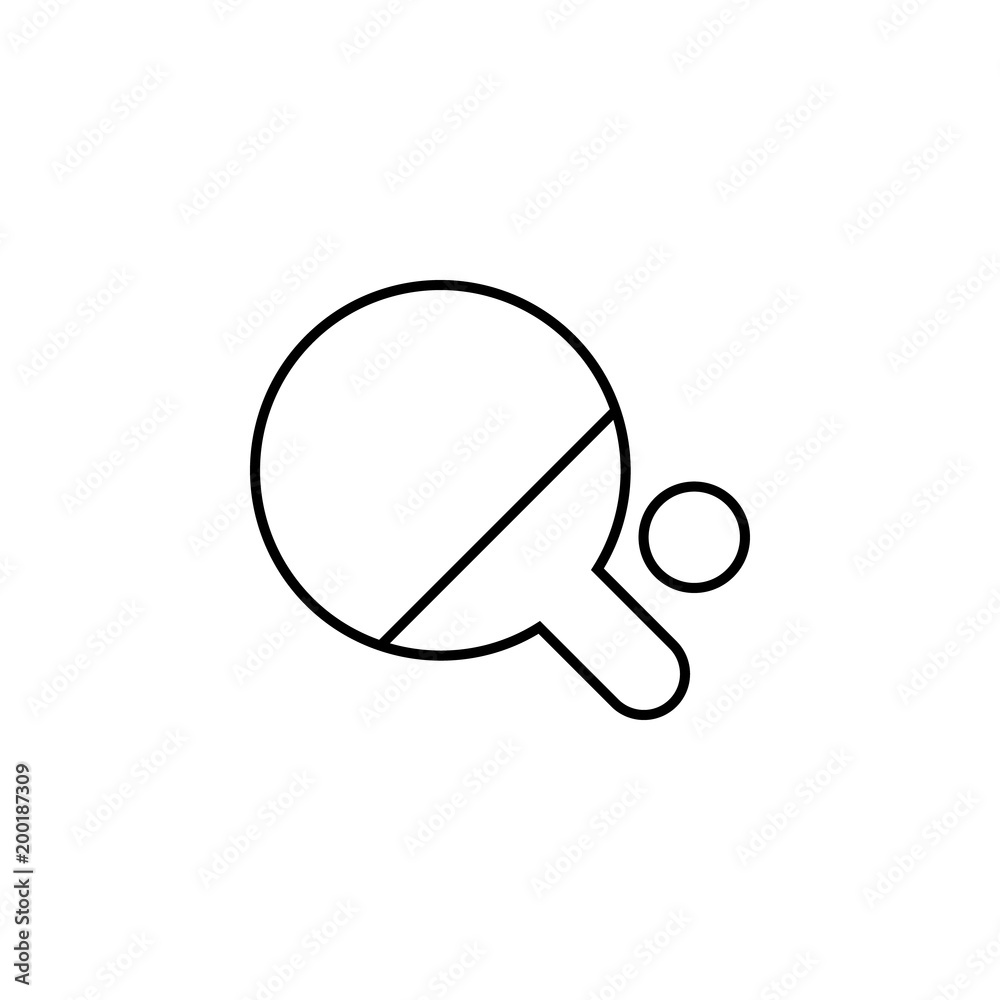 table tennis icon. Element of simple icon for websites, web design, mobile app, info graphics. Thin line icon for website design and development, app development