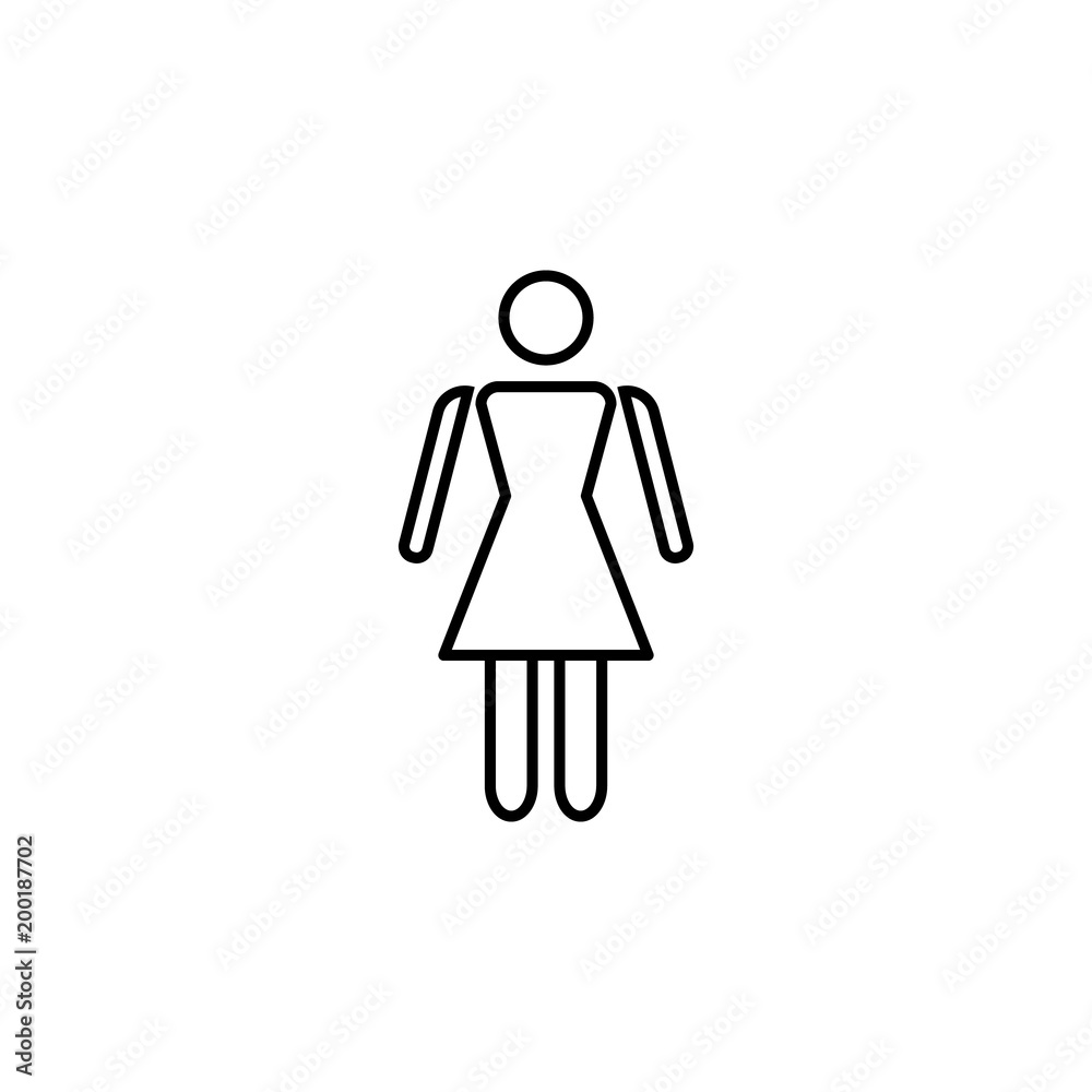 girl icon. Element of simple icon for websites, web design, mobile app, info graphics. Thin line icon for website design and development, app development girl icon. Element of simple icon for websites, web design, mobile app, info graphics. Thin line icon for website design and development, app development