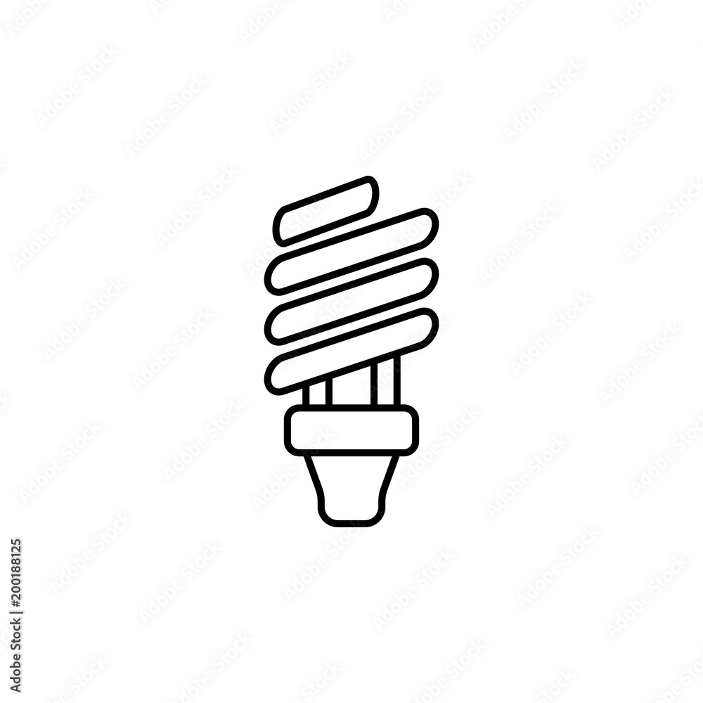 eco light bulb icon. Element of simple icon for websites, web design, mobile app, info graphics. Thin line icon for website design and development, app development eco light bulb icon. Element of simple icon for websites, web design, mobile app, info graphics. Thin line icon for website design and development, app development