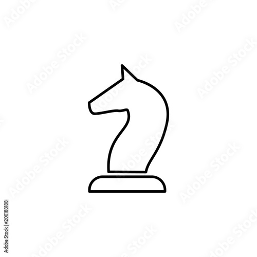 chess piece horse icon. Element of simple icon for websites, web design, mobile app, info graphics. Thin line icon for website design and development, app development