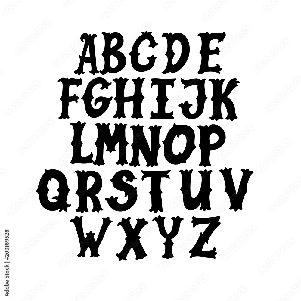Hand lettering alphabet Hand lettering alphabet