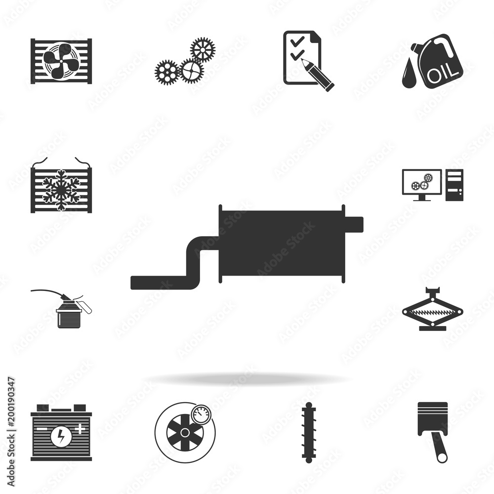 car silencer icon. Detailed set of car repear icons. Premium quality graphic design icon. One of the collection icons for websites, web design, mobile app