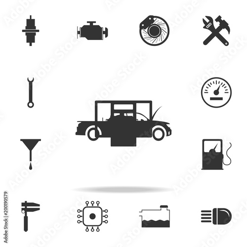computer diagnostics of a car icon. Detailed set of car repear icons. Premium quality graphic design icon. One of the collection icons for websites, web design, mobile app