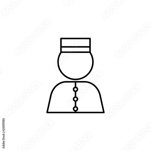 doorman icon. Element of otel and motels for mobile concept and web apps. Thin line icon for website design and development, app development. Premium icon