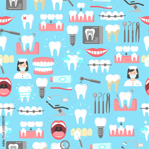 Dental seamless pattern