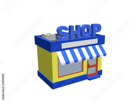 Store building. Isolated on...