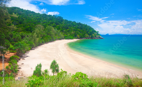 beach in National Park of Koh Lanta  Krabi  Thailand