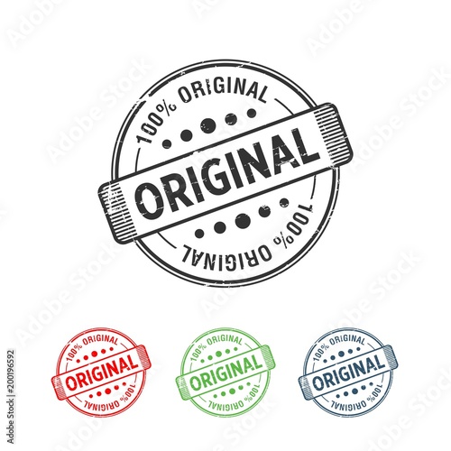 100% Original Handmade Authentic Label Badge vector