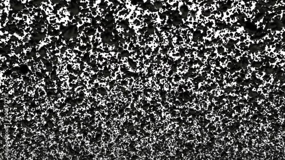 Animated intense rain of crude oil droplets against white background and from high angle view. Mask included. Animated intense rain of crude oil droplets against white background and from high angle view. Mask included.