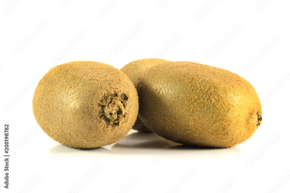 several fresh kiwi isolated on white background several fresh kiwi isolated on white background