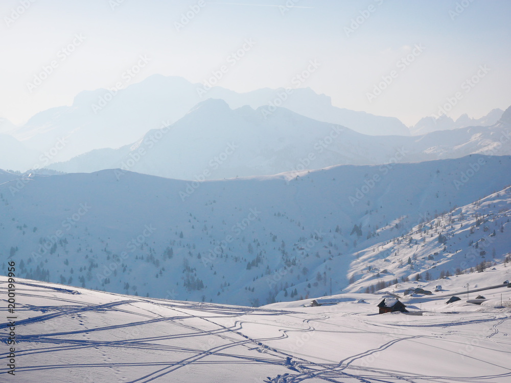 Scenic views from passo Giau