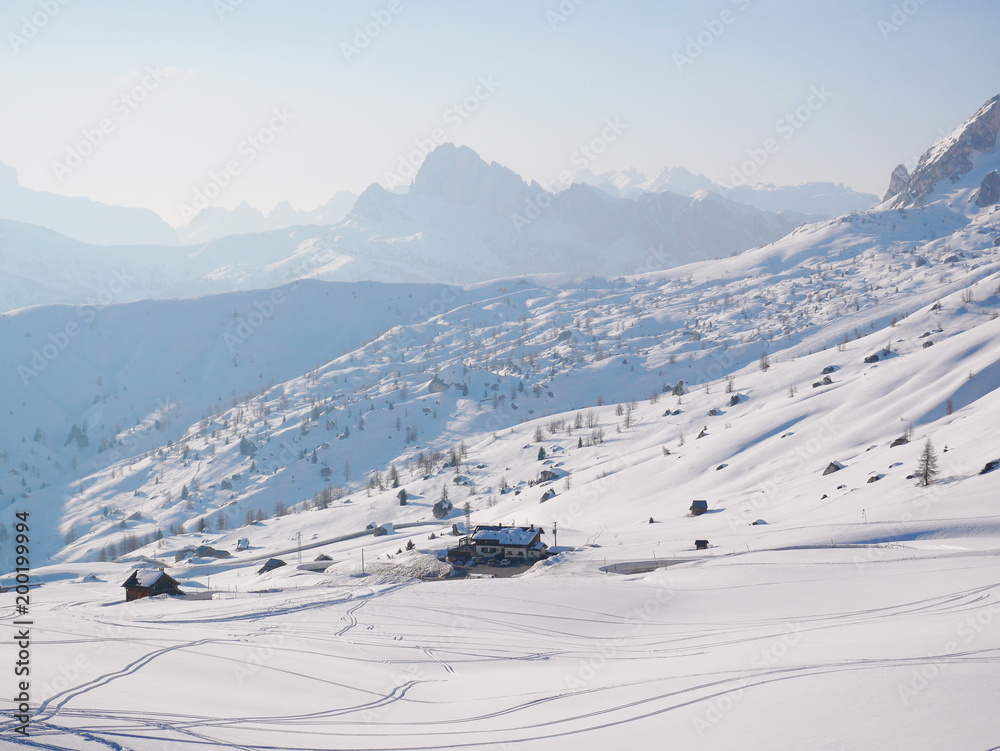 Scenic views from passo Giau