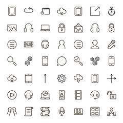 Flat line icon