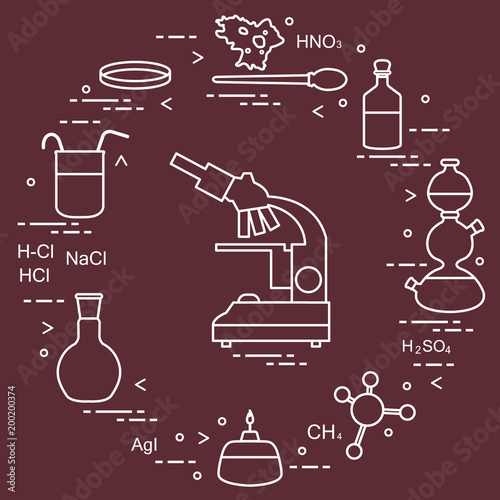 Chemistry scientific, education elements.