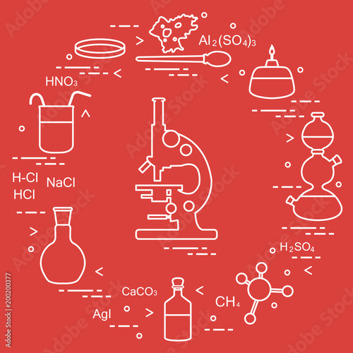 Chemistry scientific, education elements.