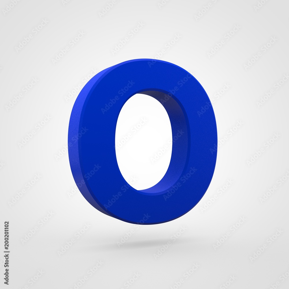 Plastic blue letter O uppercase isolated on white background. Plastic blue letter O uppercase isolated on white background.