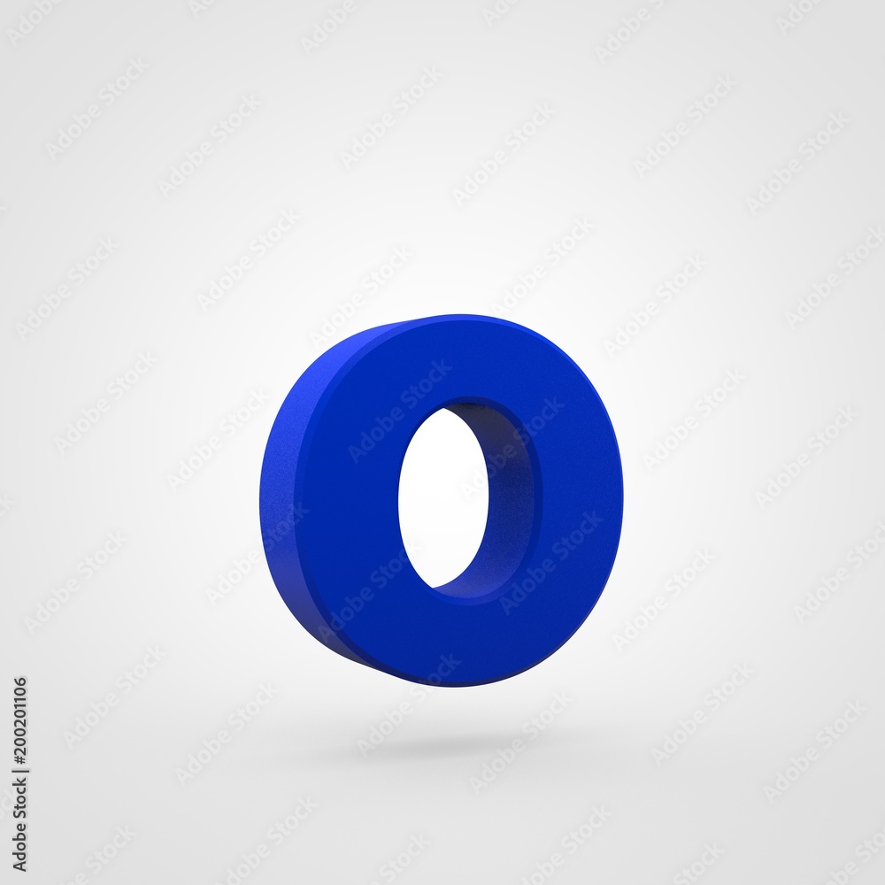 Plastic blue letter O lowercase isolated on white background. Plastic blue letter O lowercase isolated on white background.