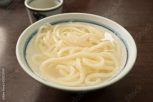 Kamaage-Udon(Japanese noodle) at a famous Udon restaurant in Kagawa, Japan