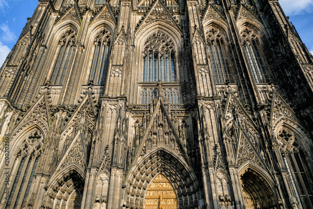 Beautiful gothic architecture of Cologne Cathedral, Germany