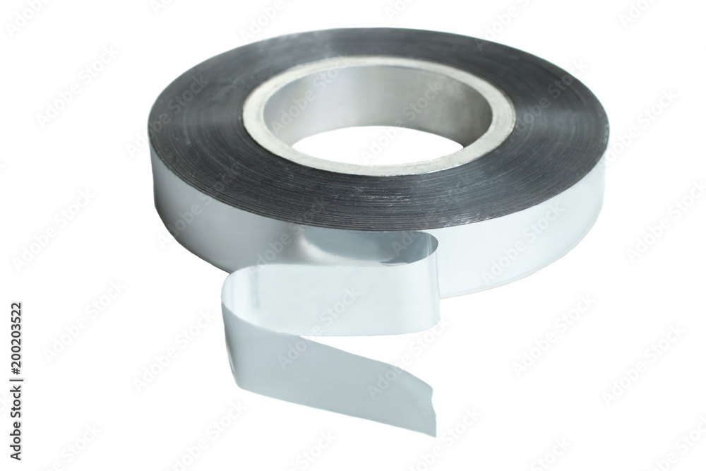 Silver duct tape isolated on white background. Silver duct tape isolated on white background.