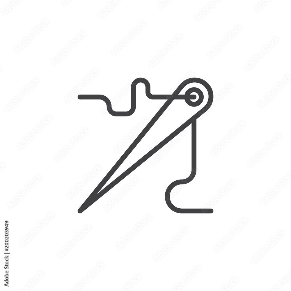 Sewing pin vector icon, Stock vector