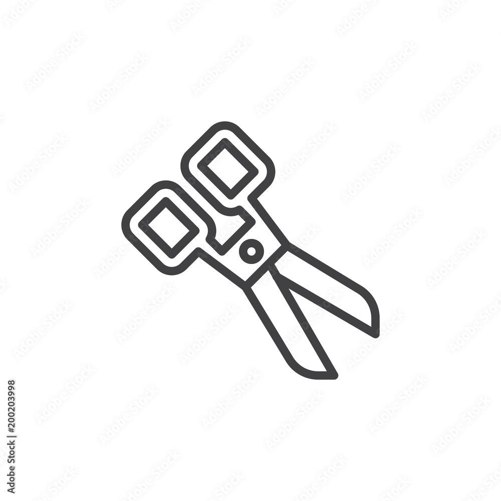 Scissors outline icon. linear style sign for mobile concept and web design. Tailor scissors simple line vector icon. Symbol, logo illustration. Pixel perfect vector graphics Scissors outline icon. linear style sign for mobile concept and web design. Tailor scissors simple line vector icon. Symbol, logo illustration. Pixel perfect vector graphics