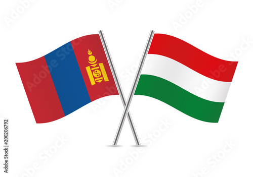Free Download Mongolia and Hungary flags. Vector illustration. - GFXLoad