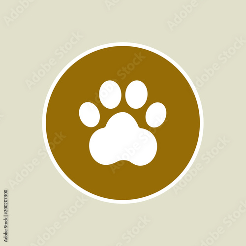 Dog paw sign icon8 photo