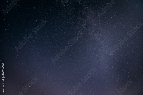 Night View Of Natural Glowing Stars Of Milky Way. Night Starry
