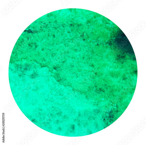 vector watercolor circle green