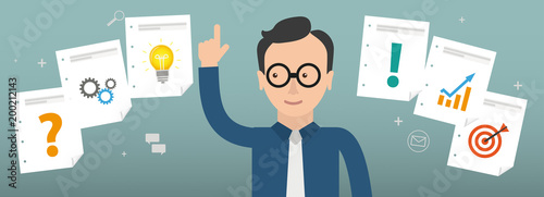 Businessman Checklist Planning Concept