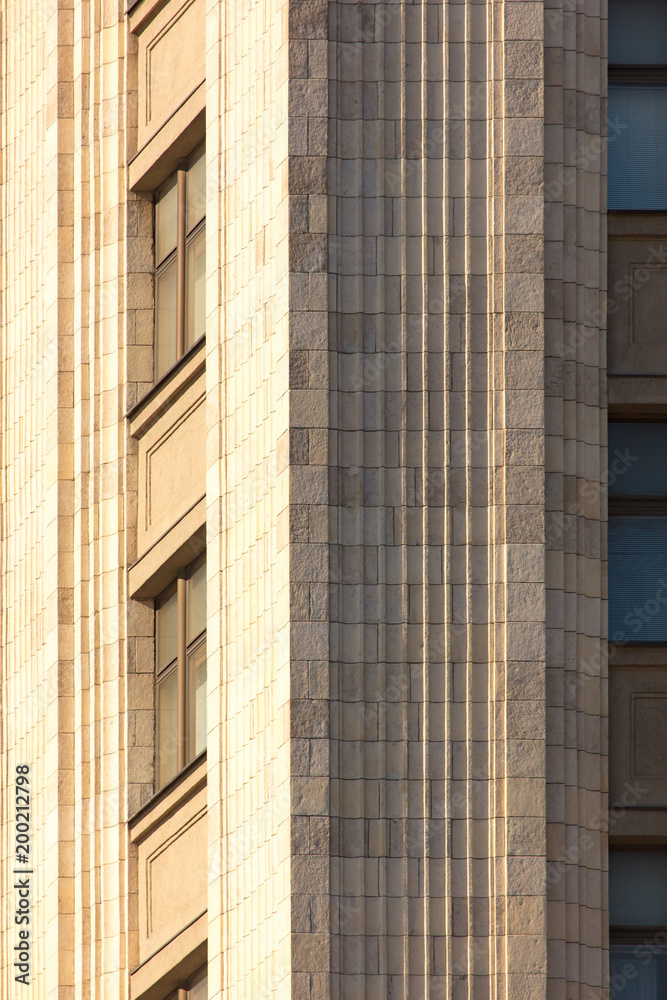 Obraz premium Windows in the building as a background