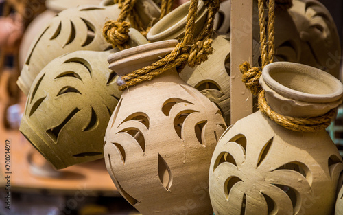 Bahla Pottery Market in Oman in the Middle East.