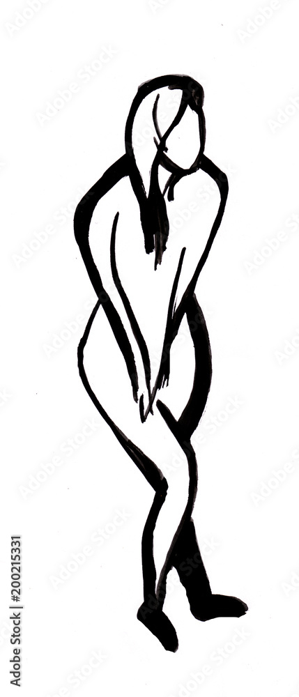 Instant sketch, woman Instant sketch, woman