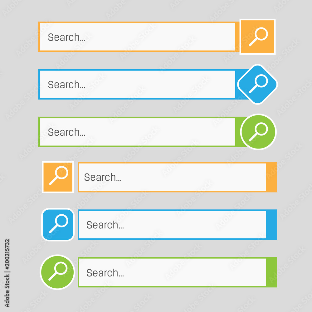 Creative vector illustration of search bar boxes buttons. UI and UX interface template isolated on background. Web site art design. Abstract concept graphic element. Creative vector illustration of search bar boxes buttons. UI and UX interface template isolated on background. Web site art design. Abstract concept graphic element.