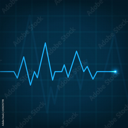 Creative vector illustration of heart line cardiogram isolated on background. Art design health medical heartbeat pulse. Abstract concept graphic element