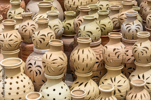 Bahla Pottery Market in Oman in the Middle East.