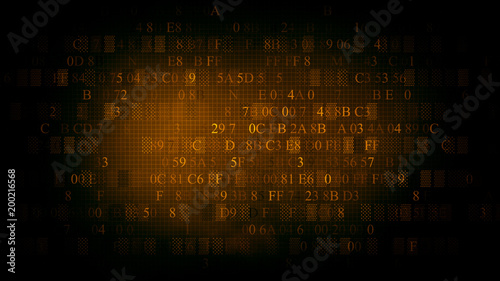 Background of hexadecimal code. Background of brown color