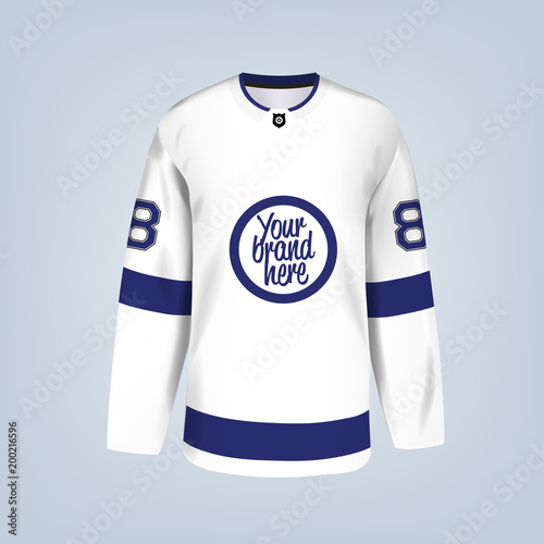 Vector illustration of hockey team jersey template