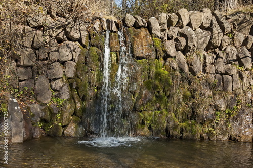 Part of  waterfall cascade of river Lokorska near village  Lokorsko, Sofia, Bulgaria   photo