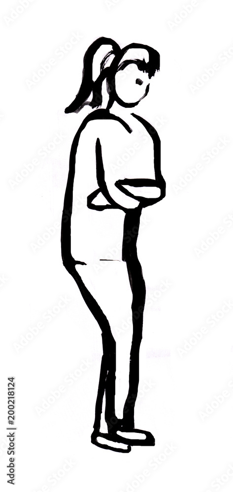 Instant sketch, girl