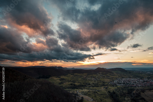 Wolken Explosion am Albtrauf auf der Schwäbischen Alb © Felix