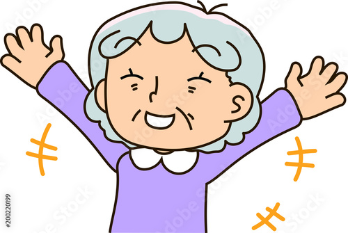 Grandmother looks like Delighting